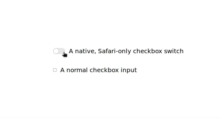 Demo Of The Improved Native Checkbox Switch Input In Safari 17.4