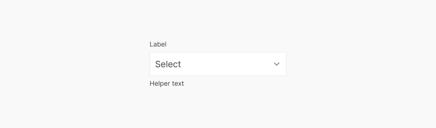 Label Select Helper Text