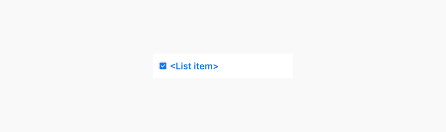 Selected List Item with Checkbox