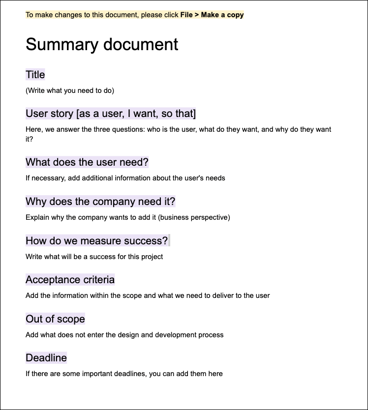 Summary Document