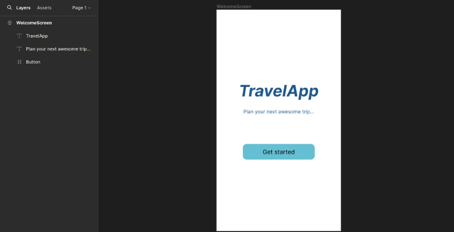 Travel app tutorial example