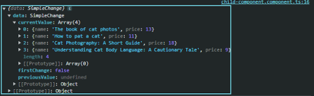 Console Window Showing Data Change With Output Logged