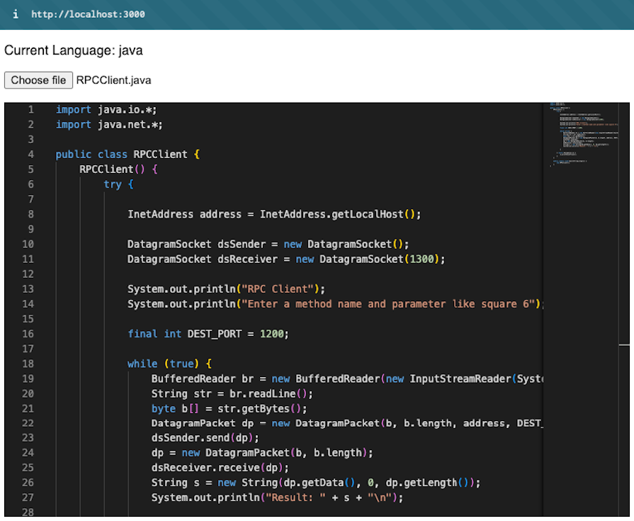 File Language Detected As Java And Rendered In Editor With Proper Syntax Highlighting