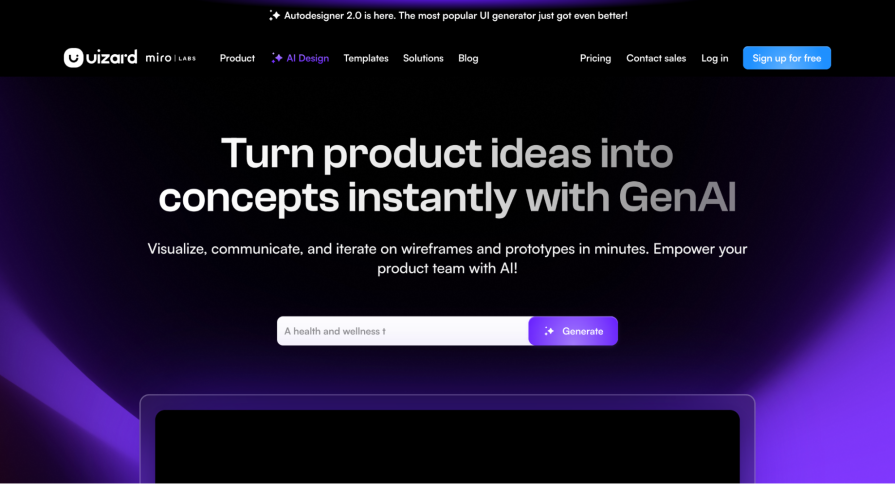 Uizard AI-Assisted Wireframing