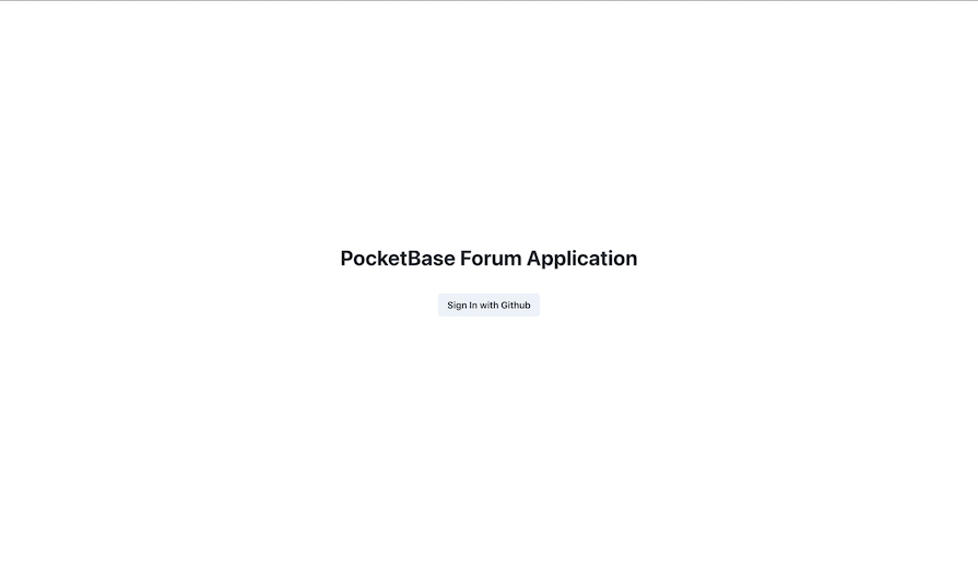 Login Screen For Pocketbase App