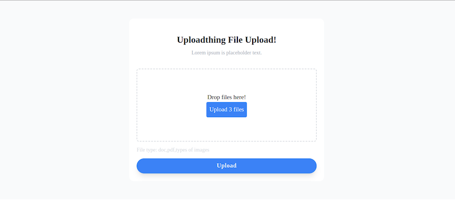 Multi-File Upload Feature On UploadThing