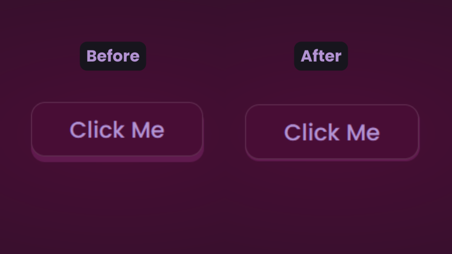 Two buttons saying "Click me" on the left and right.