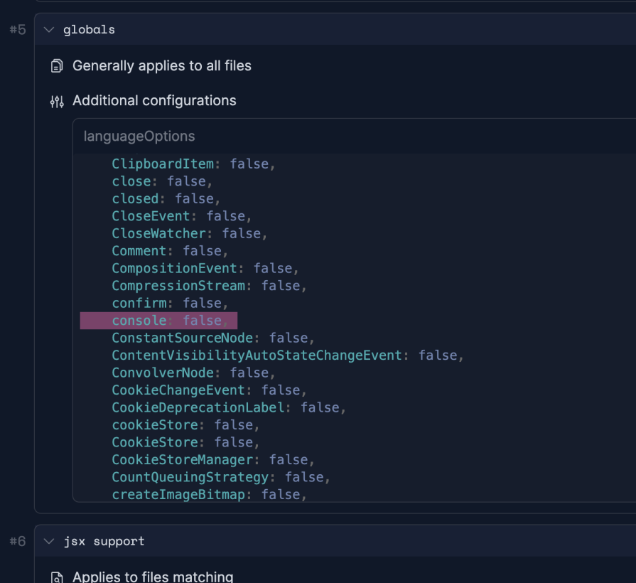 All Global Variable Names Displayed In Config Inspector