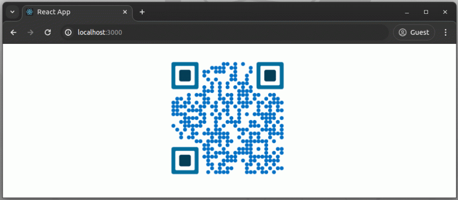 Rendering a stylish, animated blueQR code in a React app