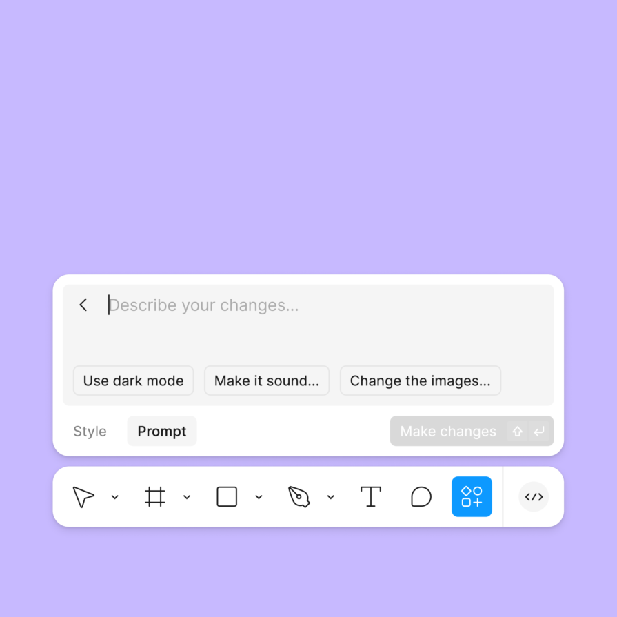 Figma Edit image with prompt tool