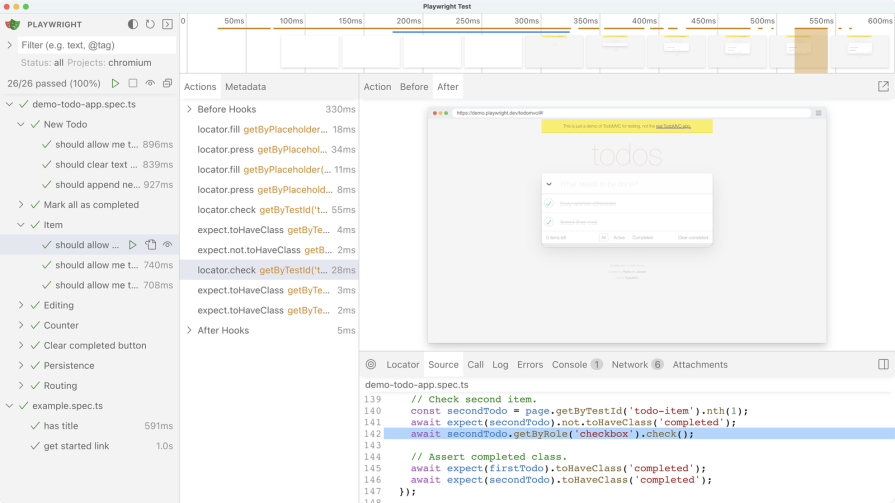 Window Showing List Of Test Files In Suite After Launching Test In Ui Mode