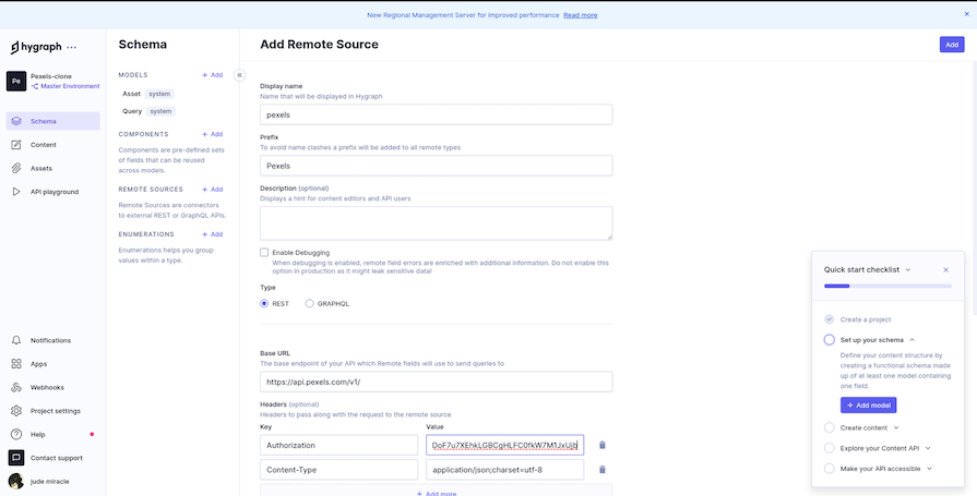 Adding Remote Source To Hygraph Project