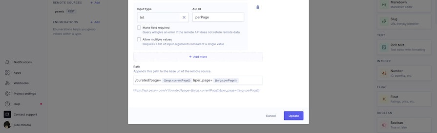 Creating Remote Source Model With Hygraph Continued