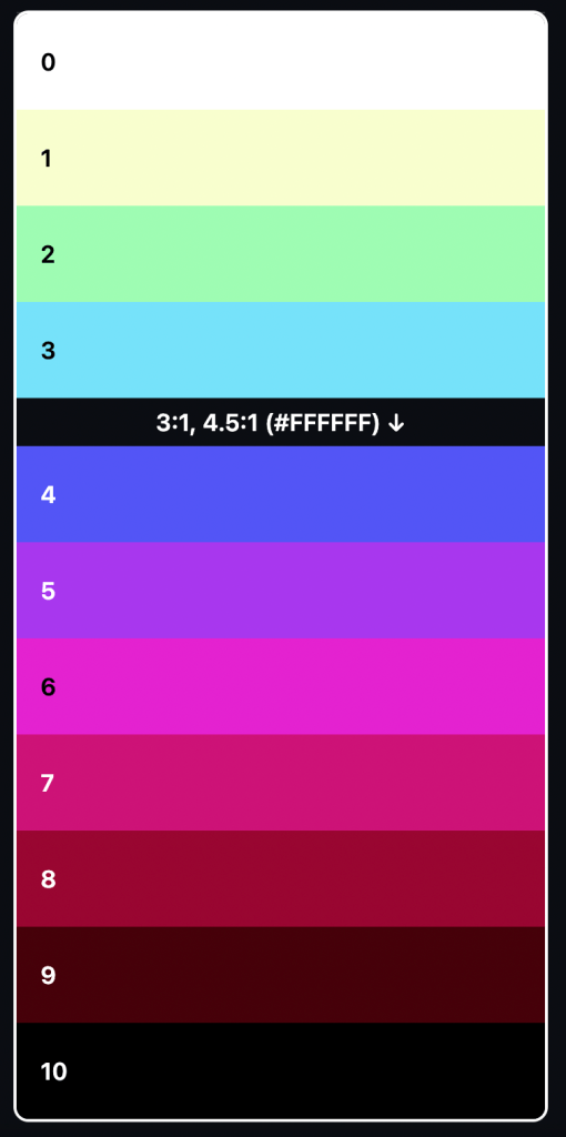 Palette With Different Hue Values