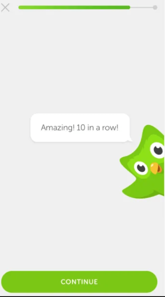 Peak-end Bias in a Duolingo Design