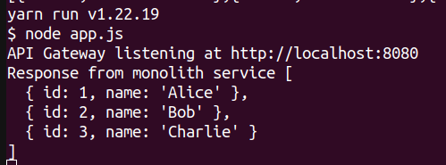 Routing The Request To The Monolith Container