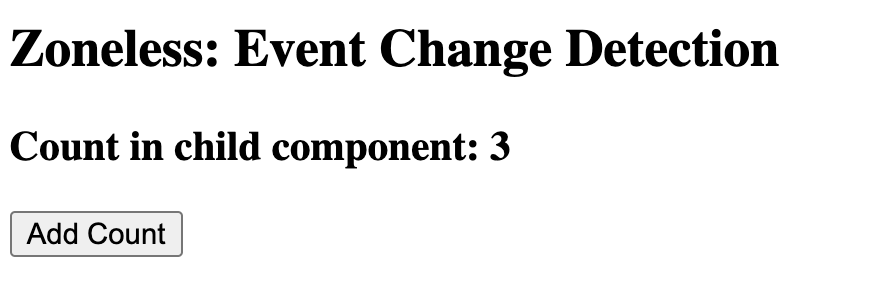 Zoneless Change Detection Counter