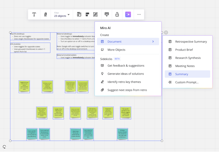 Miro Ai Used To Create Automated Summaries Or Generate Ideas