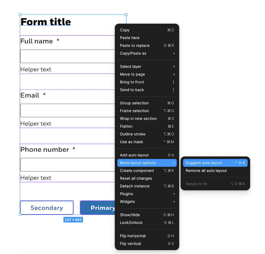 Suggest Auto Layout At Feature In Figma