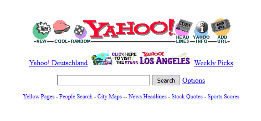 Yahoo Logo From Nineties Webpage