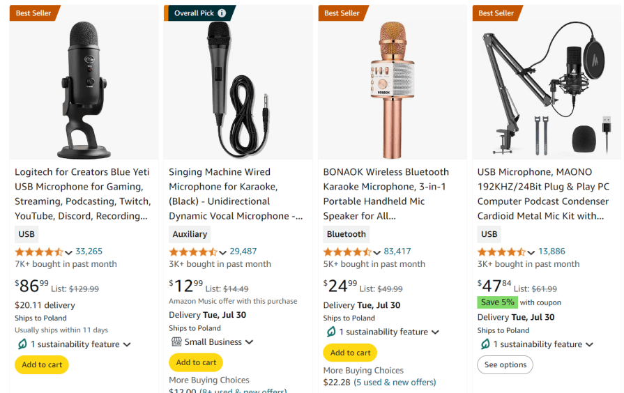 Amazon Category Page Product Badges Ecommerce UX Design