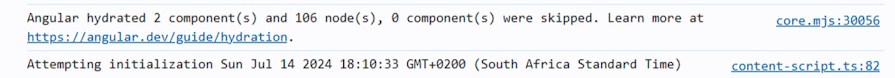 Hydration Status Being Depicted In The Components Panel Of Angular DevTools By Summarizing The Number Of Components That Were Hydrated And Those That Were Skipped