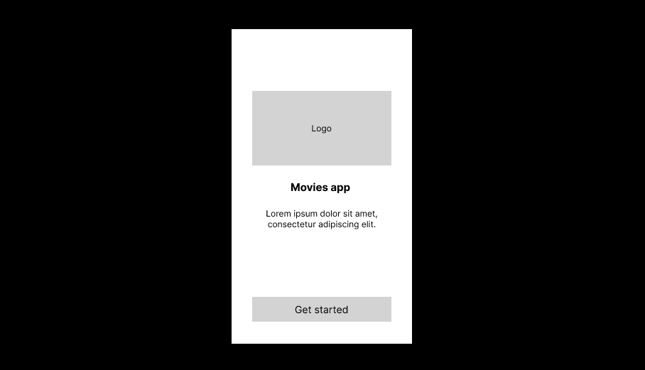 Low-fidelity Prototype of Welcome Screen Figma