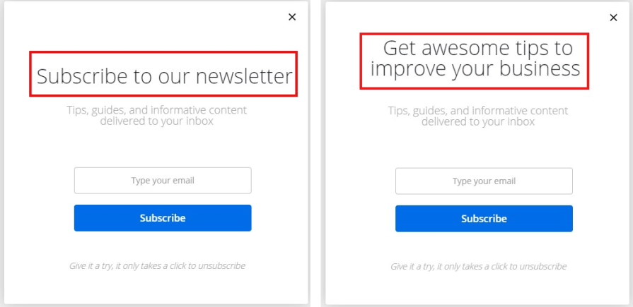 A/B Test Example Growth Design