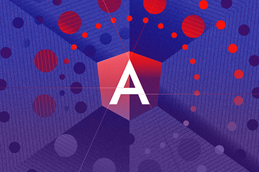 This image features the Angular logo, a stylized "A" inside a red hexagon, which is positioned at the center of a geometric, abstract design. The background consists of various shades of purple and blue, overlaid with concentric circles and lines that emanate from the center, giving a sense of motion or animation. The red circles within the background also suggest movement or transitions, which could symbolize the dynamic nature of route animations discussed in the article. The image relates to the article's focus on Angular route animations, visually emphasizing the importance of transitions and movement within Angular applications. The abstract patterns and use of color gradients give a modern, tech-forward feel, aligning with the idea that animations enhance user experience by adding engagement and fluidity to user interactions within an Angular app.