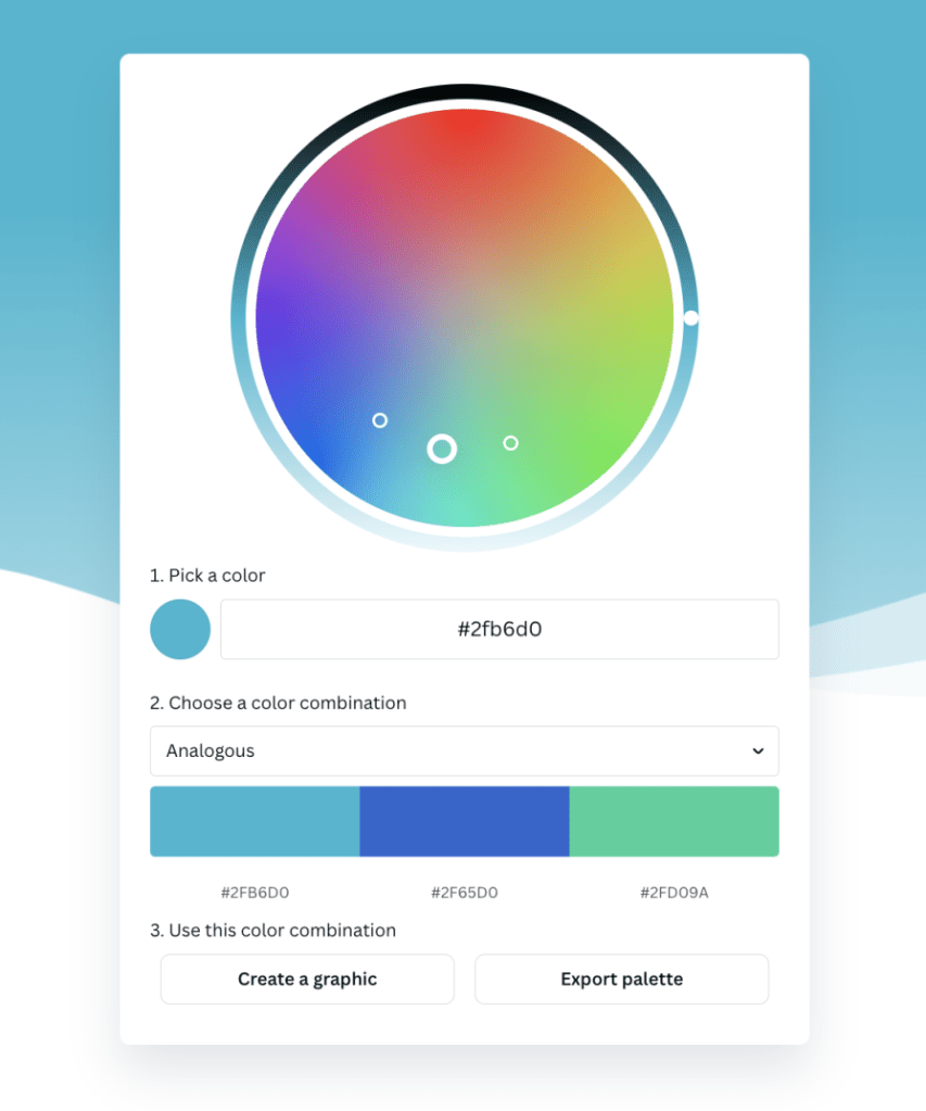 Canva Color Wheel Example