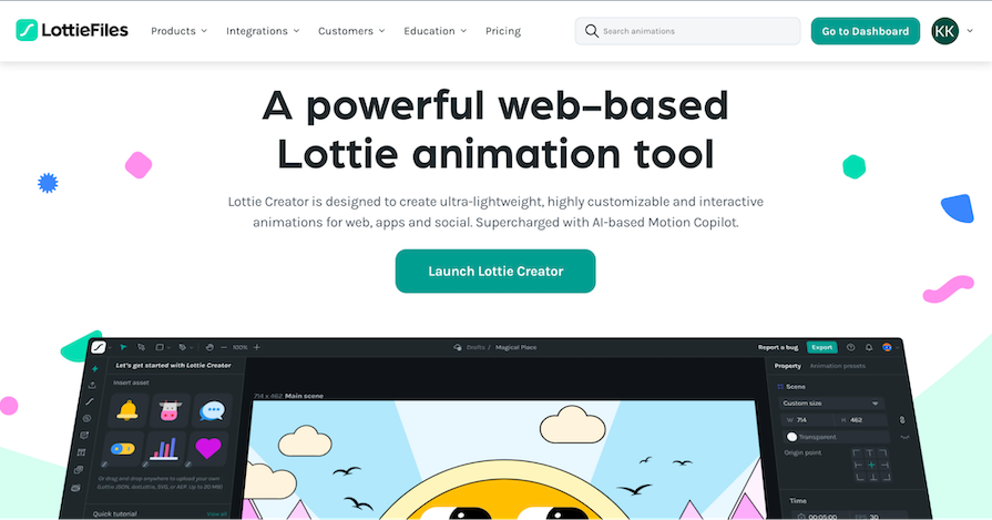 LottieFiles Homepage