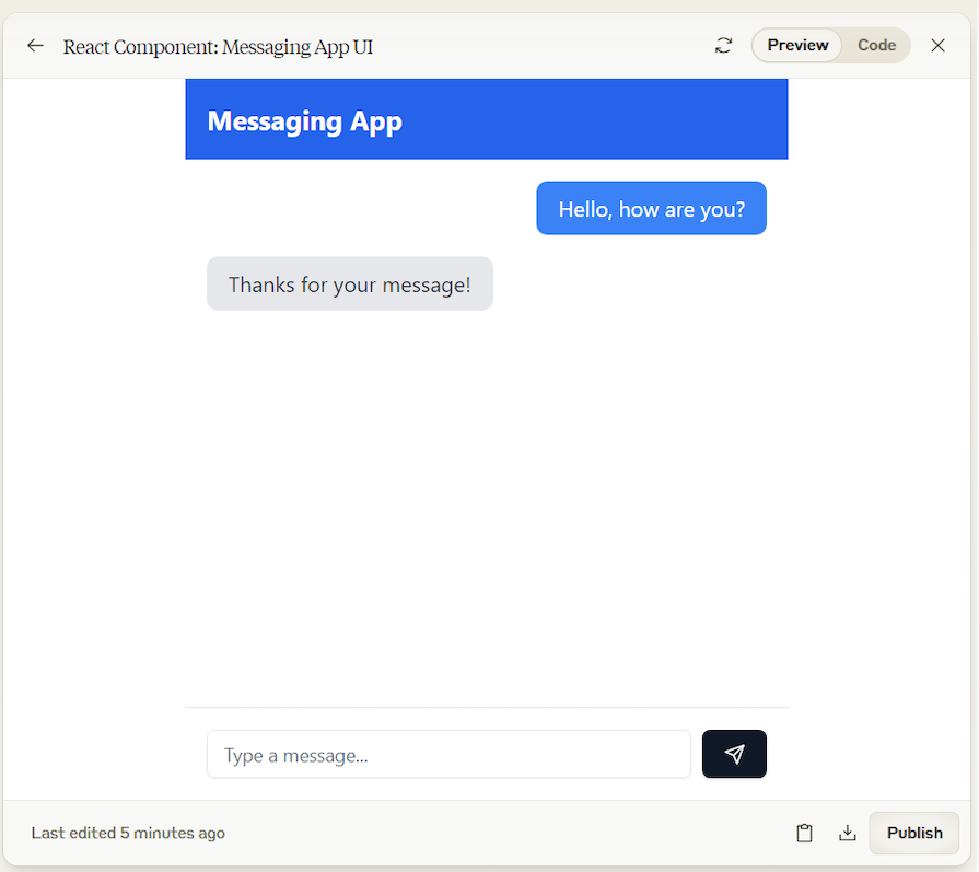 Messaging Chatbox In Our Ecommerce App With Simple Automated Response: "Thank You For Your Message"