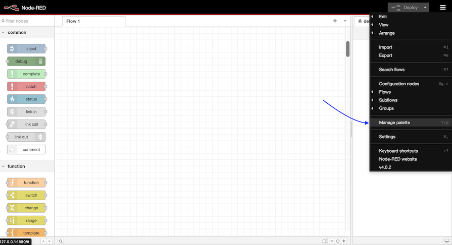 Node-RED Palette
