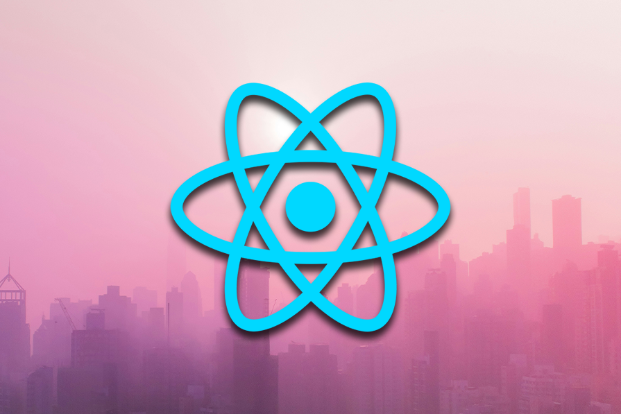 This image features the iconic React logo—a blue atom-like symbol with a central dot and orbiting curves—superimposed on a background of a city skyline. The city appears to be shrouded in soft pink and purple hues, giving the image a modern, tech-focused atmosphere. This image symbolizex the use of React for building modular, scalable frontend architectures. React's component-based approach aligns with the principles of micro-frontends, where different parts of the user interface are independently developed and managed, similar to how microservices operate on the backend. The cityscape in the background represents the larger, complex web applications that can benefit from a structured, flexible frontend framework like React.