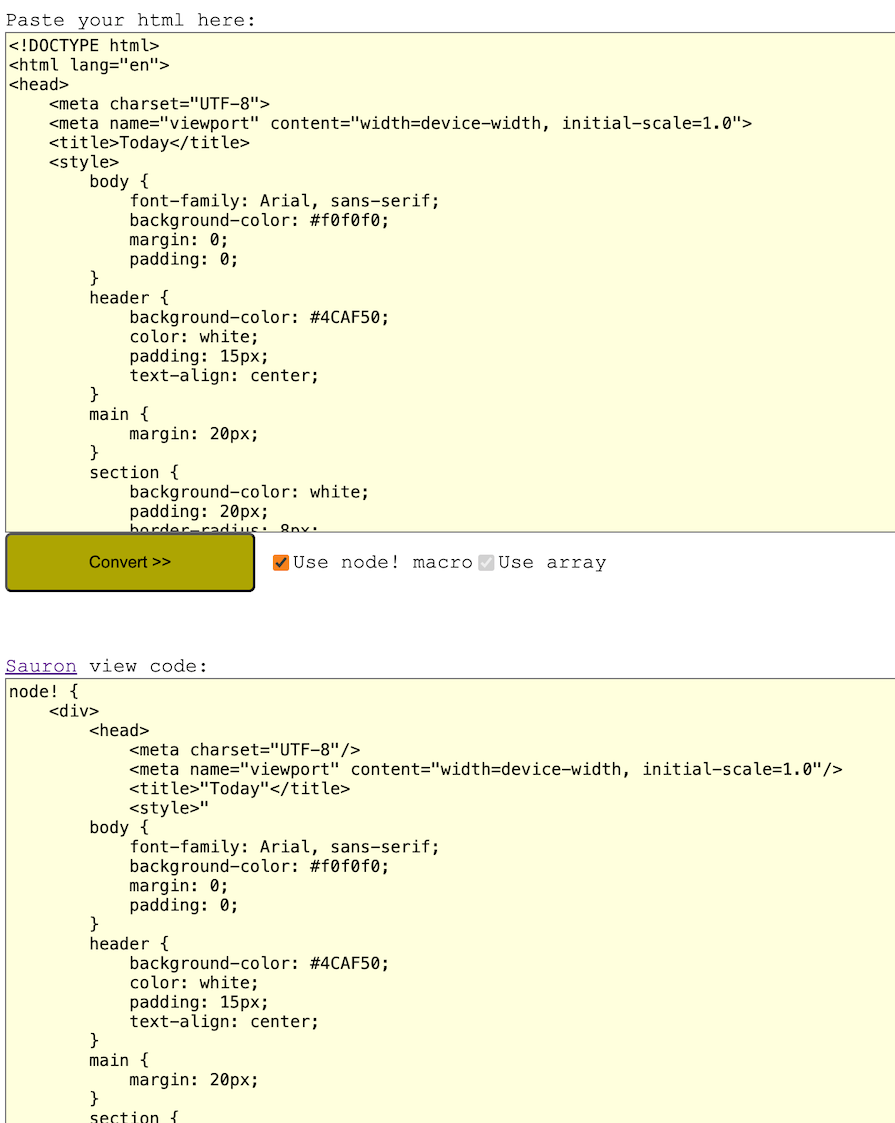 Sauron Source Code Example