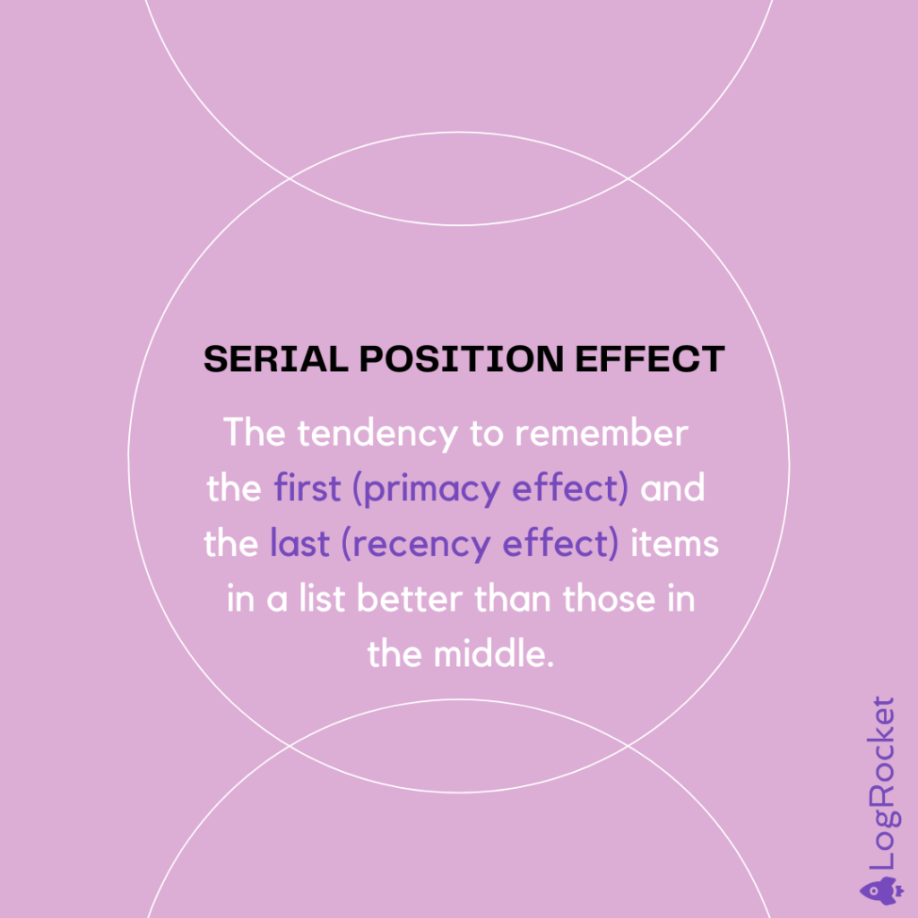 Prying Effect Explained Leveraging the primacy effect in UX design - LogRocket Blog