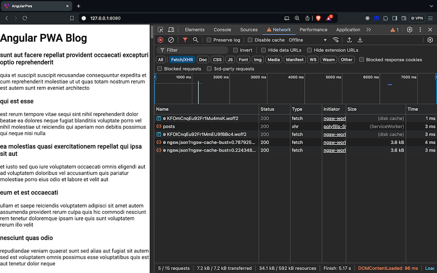 Serving Cached Data