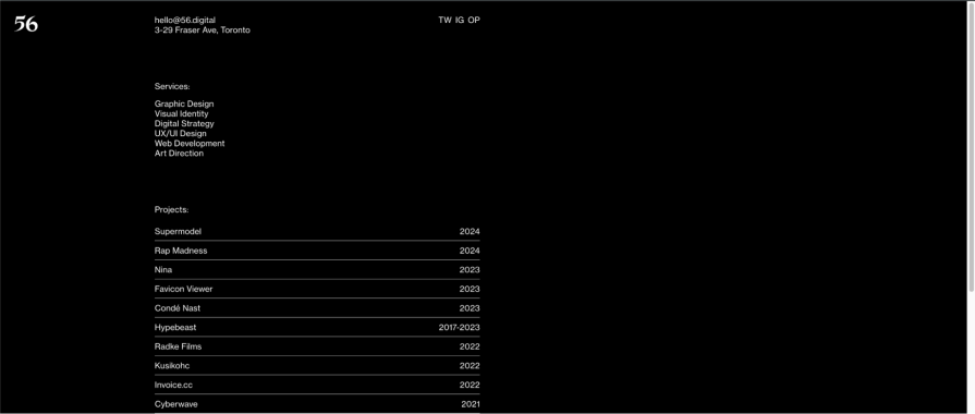 56 Digital Web Brutalism Example