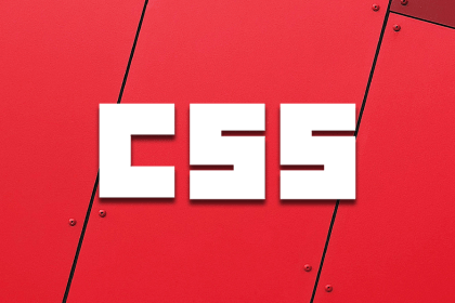 CSS typography in white on a vibrant red geometric background. Article will focus on the CSS backdrop-filter property and its various functions, including blur, grayscale, brightness, and drop-shadow.