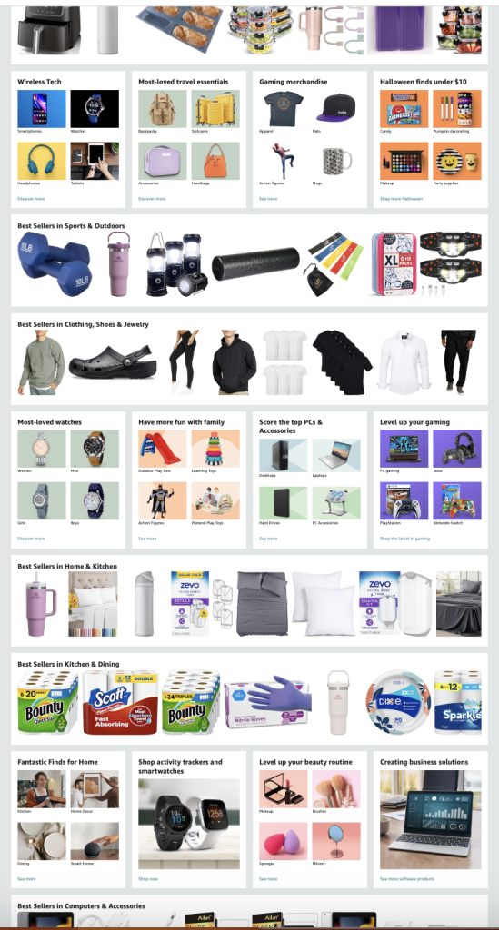 Amazon SEO Homepage Design for Ecommerce