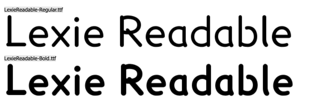 Lexie Readable Alternative Comic Sans Font