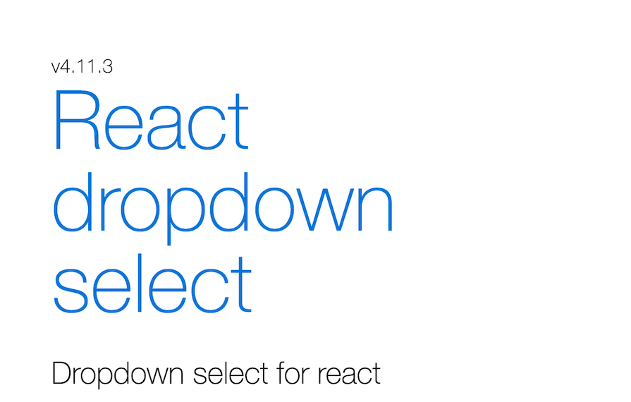 React Dropdown Select