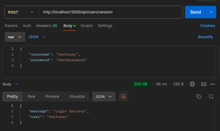 Route To Log A User In