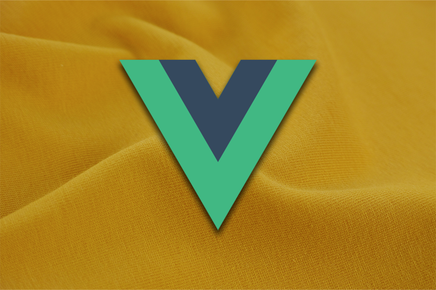 Vue logo over a brown background.