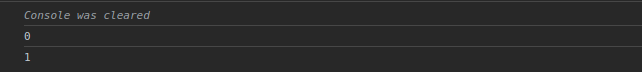 Console Log Was Cleared