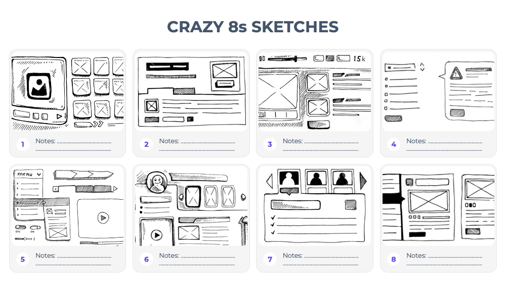 Crazy 8s Design Inspiration Exercise