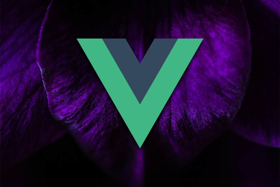 Vue.js logo over a dark, textured purple background. The article discusses using defineExpose and in Vue 3 to enhance component interaction and enable dynamic theming.