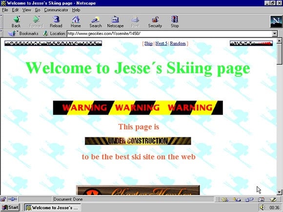 Geocities 90s Website