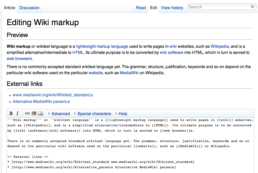 HTML-Based Format Wiki