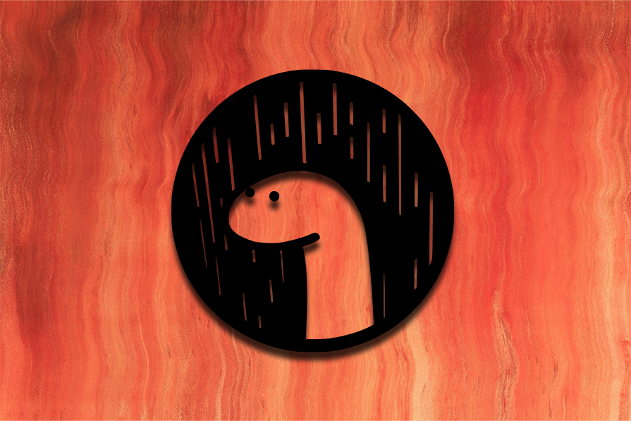 Deno logo over an orange background